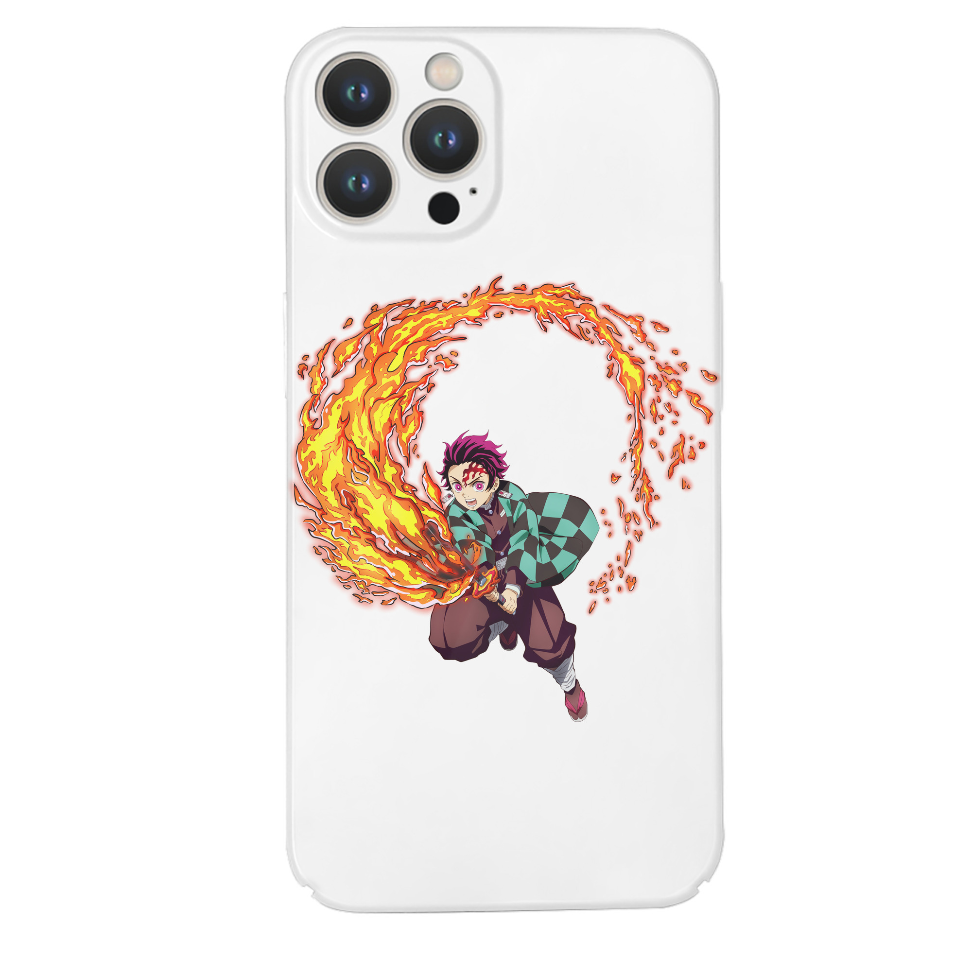 （画像用） 鬼滅の刃 竈門 炭治郎／かまど たんじろう Kamado Tanjirou 【iPhone 14シリーズ対応】ハードケース